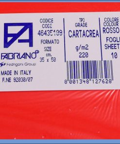 Karton B3 35x50cm crveni rosso 1/10, Fabriano