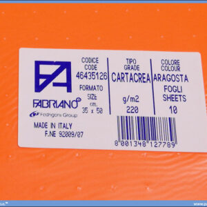 Karton B3 35x50cm crveno-narandžasta aragosta 1/10, Fabriano