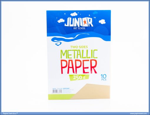 Karton papir 250gr METALIK A4 ZLATNI 1/10, Junior - Image 2