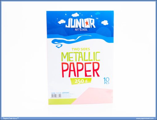 Karton papir 250gr METALIK A4 PINK 1/10, Junior - Image 2