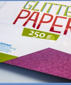 Karton papir GLITER PINK 250gr 1/10, Junior