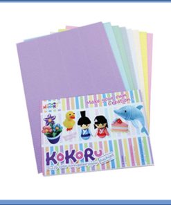 Rebrasti karton papir A4 1/8 pastelne boje, Hachigo