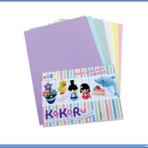 Rebrasti karton papir A4 1/8 pastelne boje, Hachigo