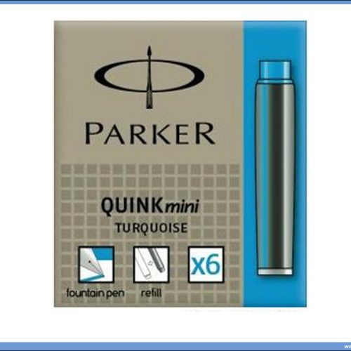 Patrone Quink TURQUOISE Tirkizna za naliv pero, PARKER