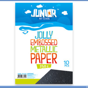 Metalik papir CRNI reljefni Jolly Embossed 250gr A4 1/10, Junior