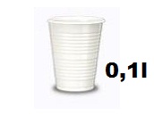 Plastične čaše 0.1l 1/100