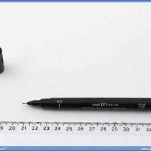 Flomaster 0.2mm crni, Uni