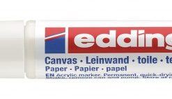 Akrilni marker E-5100 medium 2-3mm obli vrh bela Edding