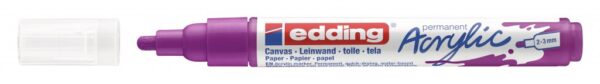 Akrilni marker E-5100 medium 2-3mm obli vrh borovnica Edding