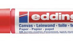 Akrilni marker E-5100 medium 2-3mm obli vrh crvena Edding