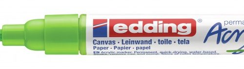 Akrilni marker E-5100 medium 2-3mm obli vrh limun zelena Edding