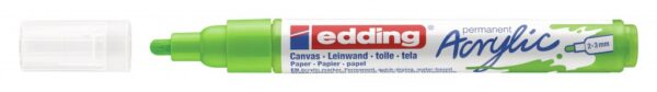 Akrilni marker E-5100 medium 2-3mm obli vrh limun zelena Edding