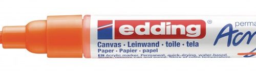 Akrilni marker E-5100 medium 2-3mm obli vrh neon narandžasta Edding