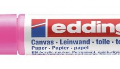 Akrilni marker E-5100 medium 2-3mm obli vrh neon roze Edding