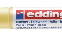 Akrilni marker E-5100 medium 2-3mm obli vrh nežno žuta Edding