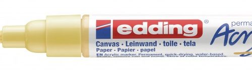 Akrilni marker E-5100 medium 2-3mm obli vrh nežno žuta Edding