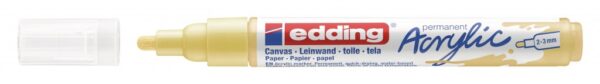 Akrilni marker E-5100 medium 2-3mm obli vrh nežno žuta Edding