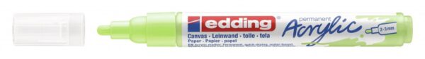 Akrilni marker E-5100 medium 2-3mm obli vrh pastelno zelena Edding