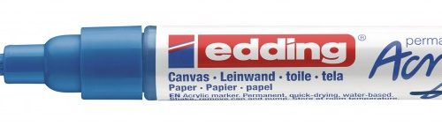 Akrilni marker E-5100 medium 2-3mm obli vrh plava Edding