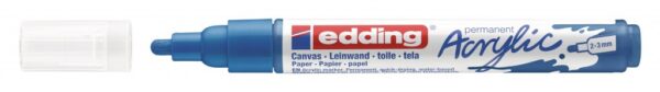 Akrilni marker E-5100 medium 2-3mm obli vrh plava Edding