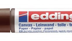 Akrilni marker E-5100 medium 2-3mm obli vrh tamno braon Edding