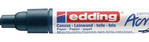 Akrilni marker E-5100 medium 2-3mm obli vrh tamno plava Edding