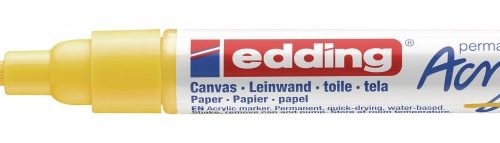 Akrilni marker E-5100 medium 2-3mm obli vrh žuta Edding