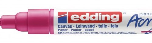 Akrilni marker E-5100 medium 2-3mm obli vrh magenta Edding