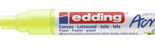 Akrilni marker E-5100 medium 2-3mm obli vrh neon žuta Edding