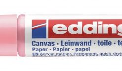 Akrilni marker E-5100 medium 2-3mm obli vrh nežno roze Edding