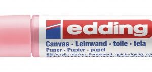 Akrilni marker E-5100 medium 2-3mm obli vrh nežno roze Edding