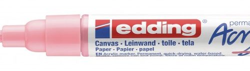 Akrilni marker E-5100 medium 2-3mm obli vrh nežno roze Edding