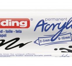 Akrilni marker E-5400 double-liner sa dva vrha srebrna Edding