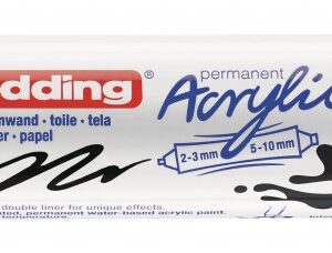 Akrilni marker E-5400 double-liner sa dva vrha srebrna Edding