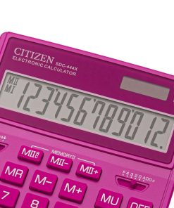 Stoni kalkulator CITIZEN SDC-444 color, 12 cifara roze