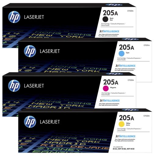 HP 205A Black Original LaserJet Toner Cartridge, MFP M180n, MFP M181fw, CF533A