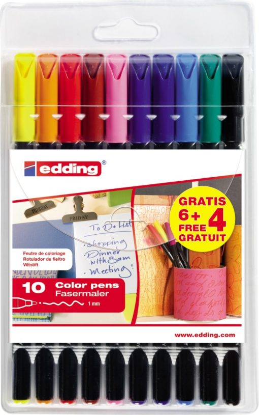 Flomasteri E-1200 1mm 1/10 (8+2 gratis) etui Edding