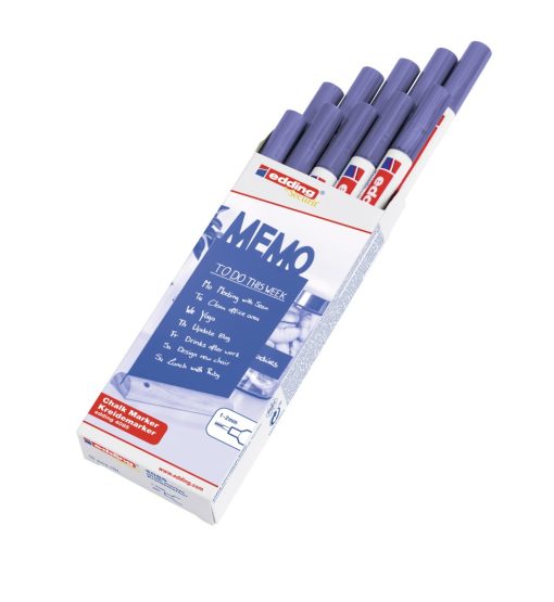 Marker za staklo CHALK MARKER E-4085 1-2mm metalik ljubičasta Edding