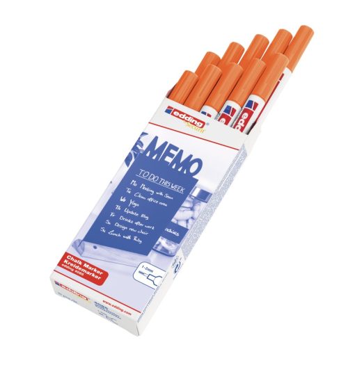 Marker za staklo CHALK MARKER E-4085 1-2mm neon narandžasta Edding