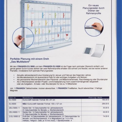 Magnetni ram A4 plava Franken