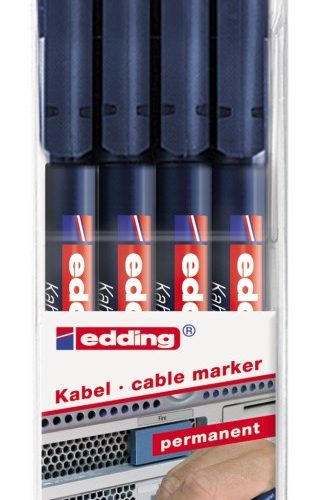 Markeri za kablove E-8407 0,3mm, set 1/4 Edding