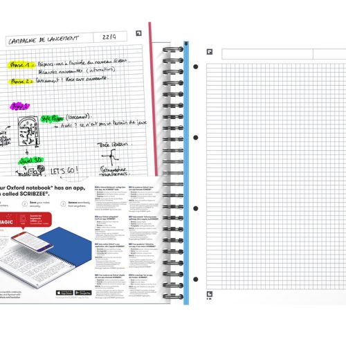 Sveska Oxford Office Essentials Europeanbook A4+ kvadratići, 4 Subject