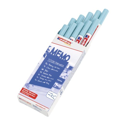 Marker za staklo CHALK MARKER E-4085 1-2mm pastel plava Edding