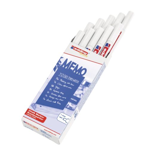 Marker za staklo CHALK MARKER E-4085 1-2mm standard bela Edding