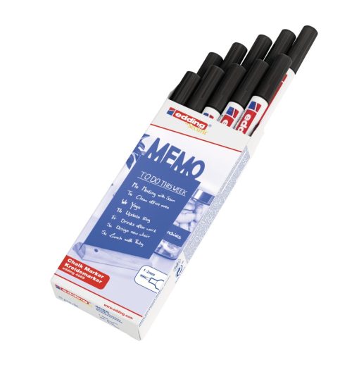 Marker za staklo CHALK MARKER E-4085 1-2mm standard crna Edding