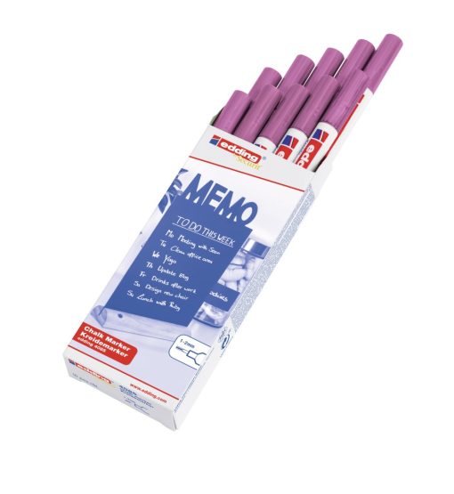 Marker za staklo CHALK MARKER E-4085 1-2mm metalik roze Edding