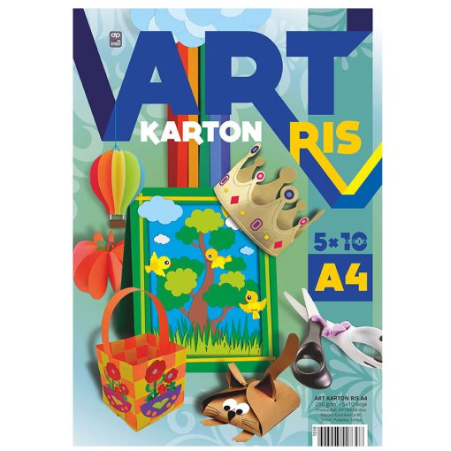 ART Karton papir A4 250gr/m2 5x10 boja, 50lista, Optimum