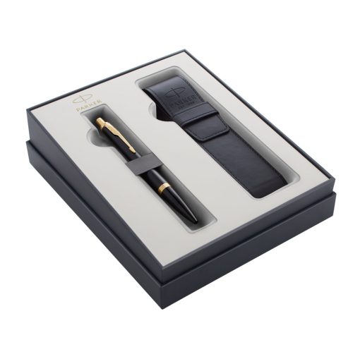 Parker poklon SET Royal Im Black GT - Hemijska olovka + Futrola