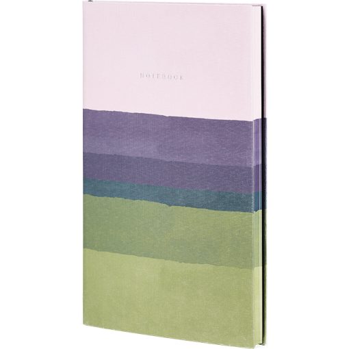 Notes 13x21cm linije 192strane s gumicom Stripes Mauve FSC Castelli 0QO4IS-009 - Image 2