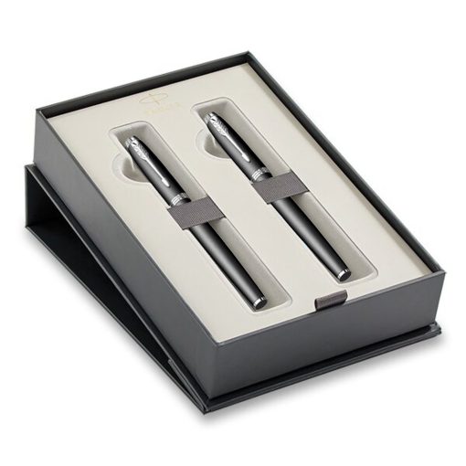 Parker poklon SET Royal IM Black Mat CT - Nalivpero + Roler